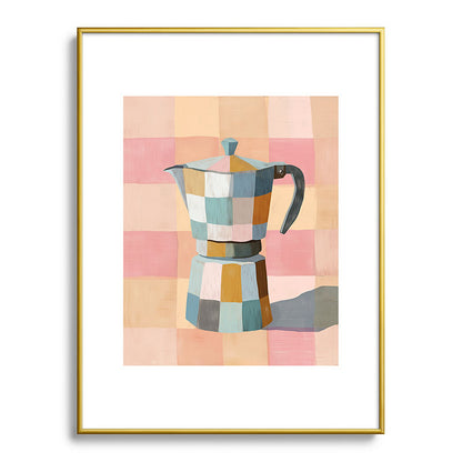 Patchwork Moka Pot Framed Art Print Gallery Image 92