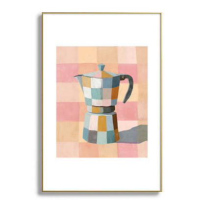 Patchwork Moka Pot Framed Art Print Gallery Image 94