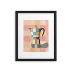 Patchwork Moka Pot Framed Art Print Gallery Image 1