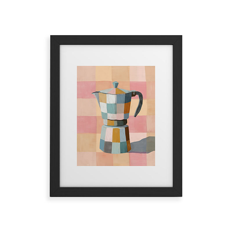 Patchwork Moka Pot Framed Art Print Gallery Image 30