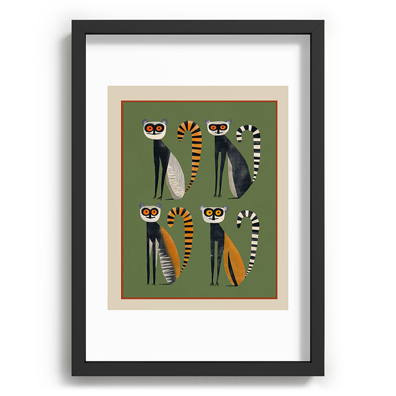 Striped Lemurs Framed Art Print Gallery Image 59