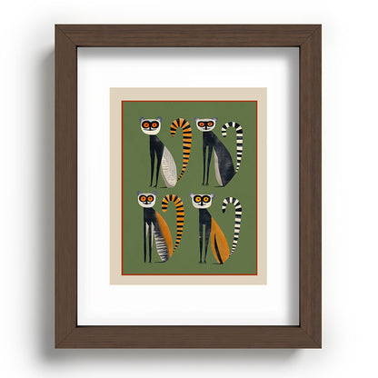 Striped Lemurs Framed Art Print Gallery Image 63