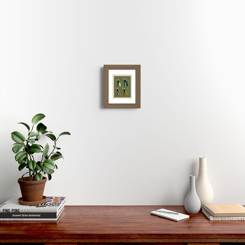 Striped Lemurs Framed Art Print Gallery Image 36