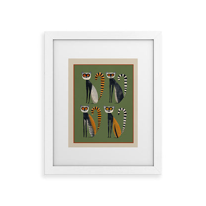 Striped Lemurs Framed Art Print Gallery Image 51
