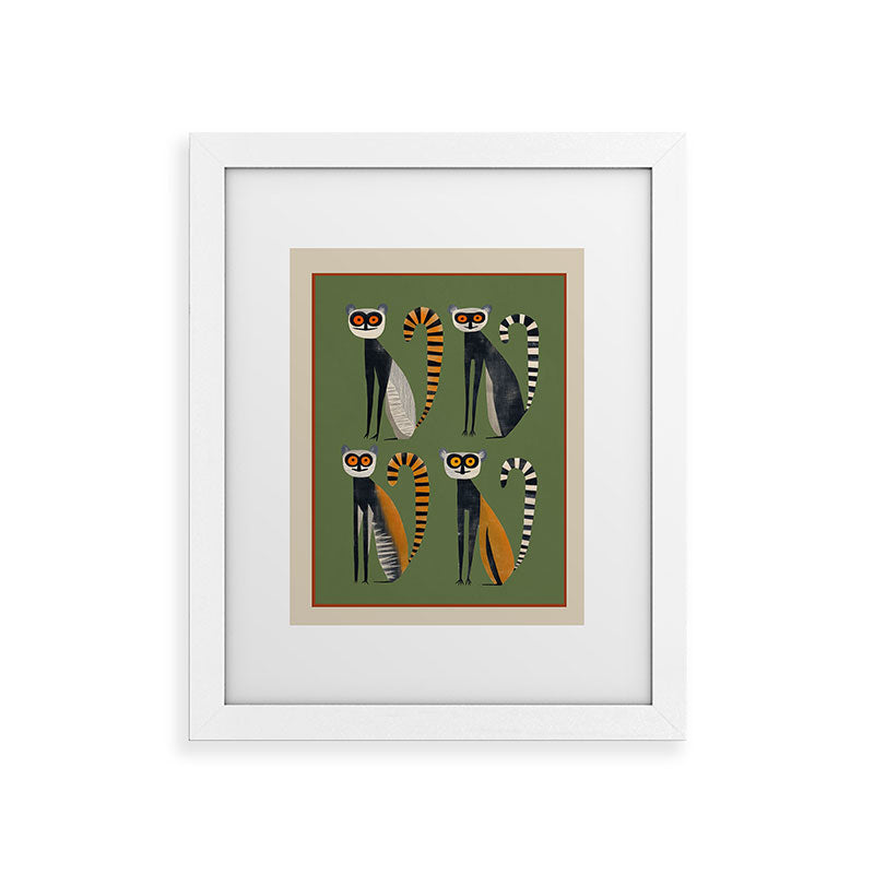 Striped Lemurs Framed Art Print Gallery Image 55