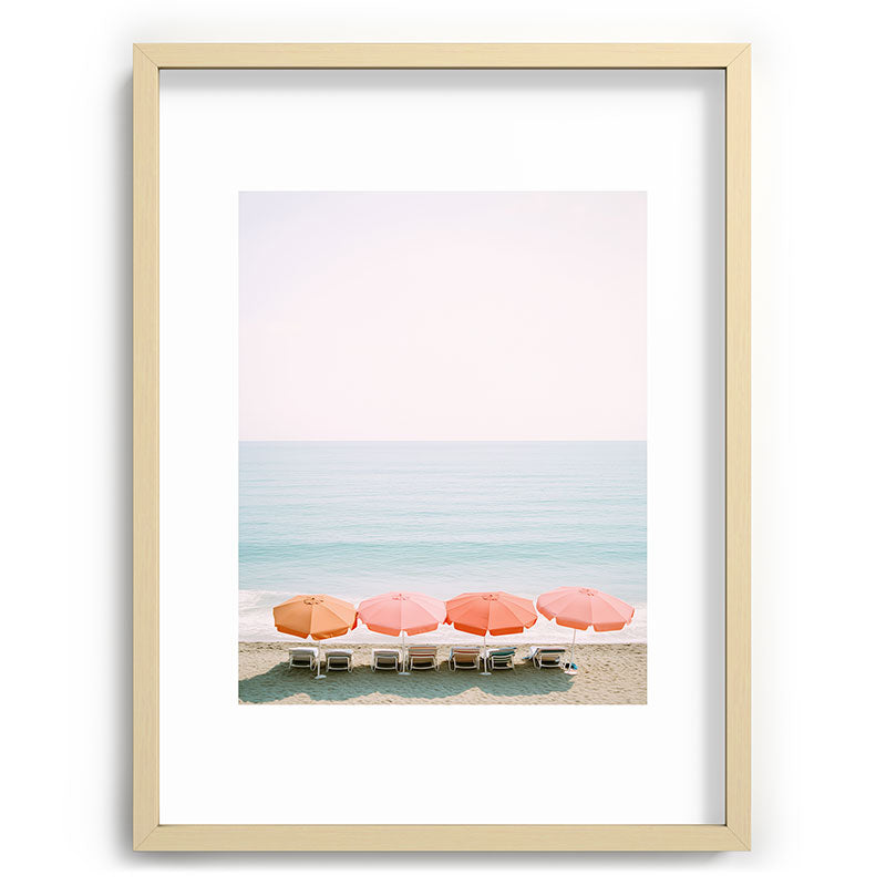 Beach Umbrella Pastel Minimalist AI Photography Framed Art Print Gallery Image 72