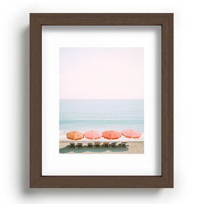 Beach Umbrella Pastel Minimalist AI Photography Framed Art Print Gallery Image 64