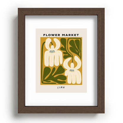 Flower Market Lima, Retro Eclectic Floral Print Framed Art Print Gallery Image 64