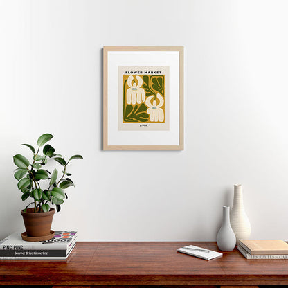 Flower Market Lima, Retro Eclectic Floral Print Framed Art Print Gallery Image 47