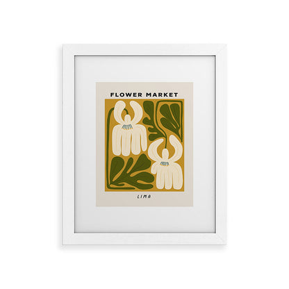 Flower Market Lima, Retro Eclectic Floral Print Framed Art Print Gallery Image 50