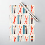 Retro Ski Illustration Wrapping Paper Gallery Image 1