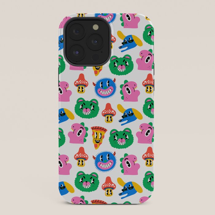 Funny retro cartoon character mascot pattern iPhone Case Gallery Image 36