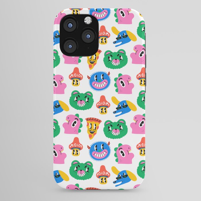 Funny retro cartoon character mascot pattern iPhone Case Gallery Image 44