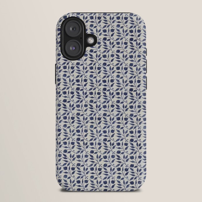 William Morris Vintage Rosehip Indigo Blue iPhone Case Gallery Image 10