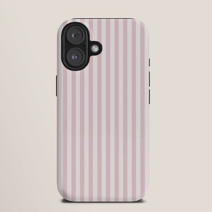 Pastel Pink & White Simple Stripe iPhone Case Gallery Image 9