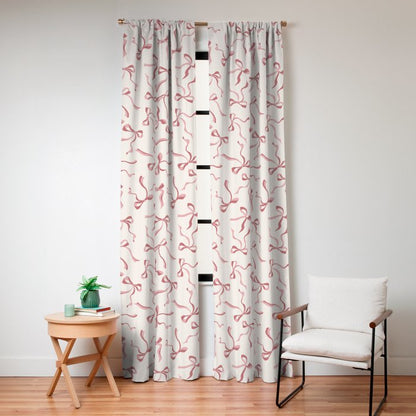 Coquette Pink Bows Window Curtain Gallery Image 4