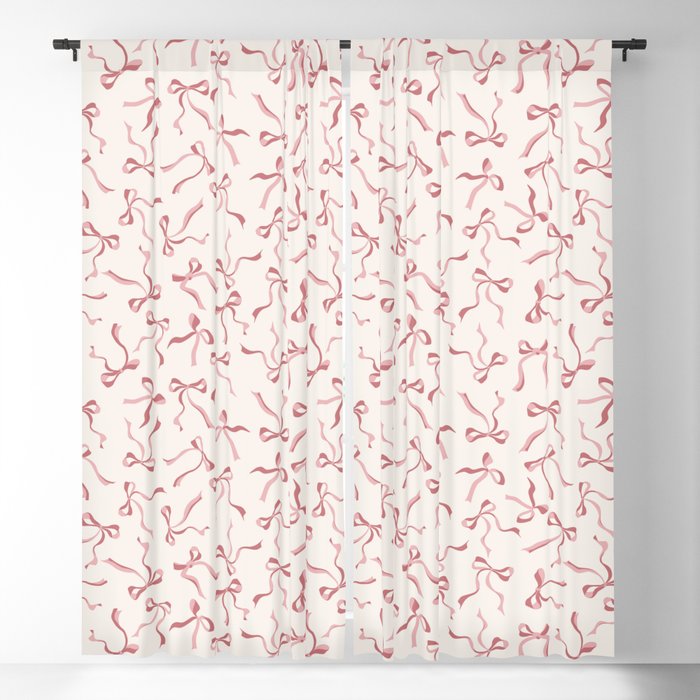 Coquette Pink Bows Window Curtain Gallery Image 1