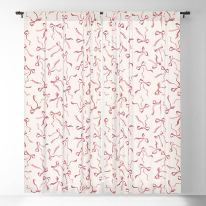 Coquette Pink Bows Window Curtain Gallery Image 1