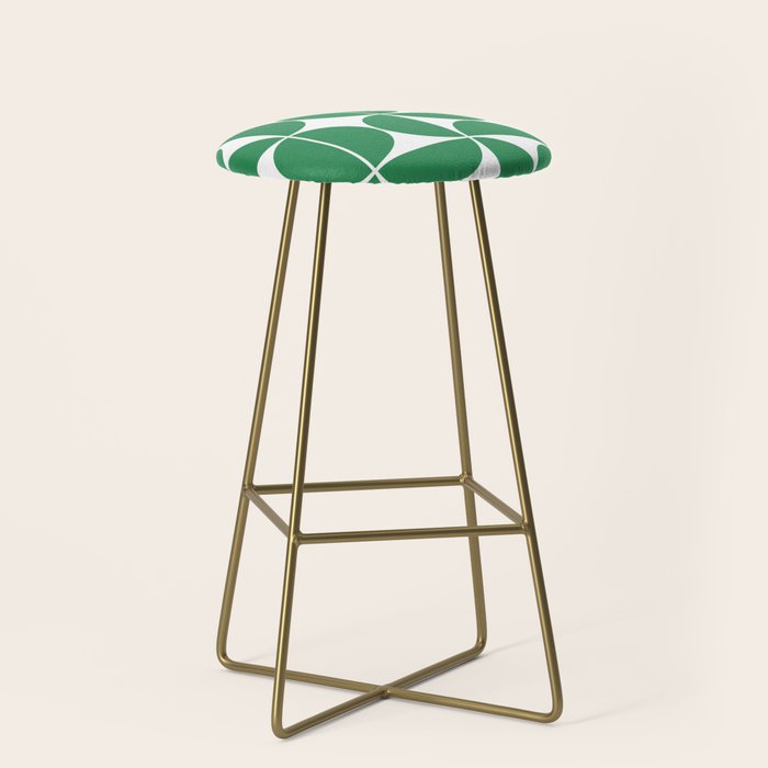 Mid Century Modern Geometric 04 Green Stool Gallery Image 2