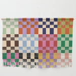 Retro 70s Colorful Patchwork Checkerboard Wall Hanging Gallery Image 1