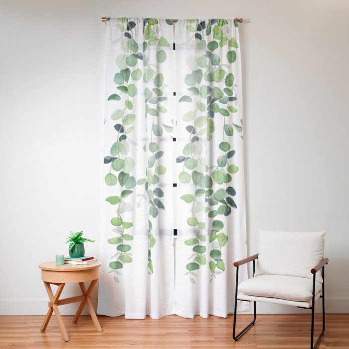 Eucalyptus Garland Window Curtain Gallery Image 12