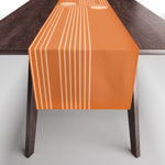 Mid Century Modern Geometric 194 in Orange Shades Table Runner Gallery Image 1