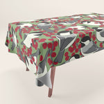 Chickadees & Winterberry Holly Tablecloth Gallery Image 1