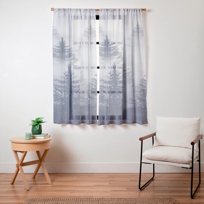 Foggy Forest 2 Window Curtain Gallery Image 23