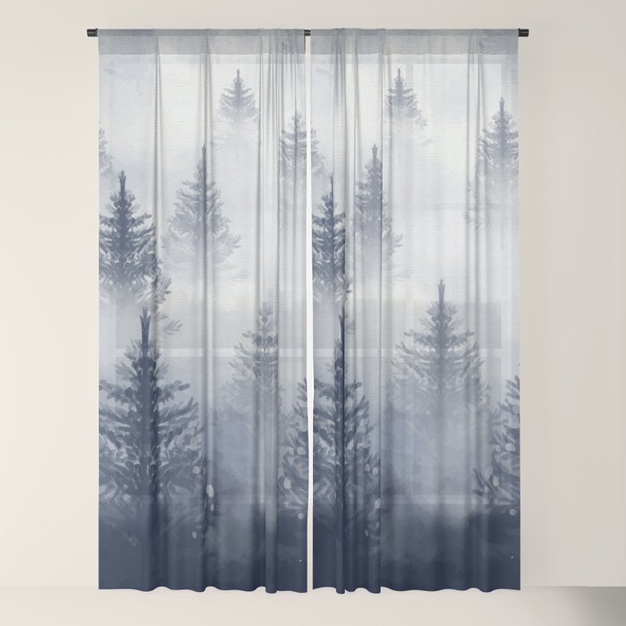 Foggy Forest 2 Window Curtain Gallery Image 22