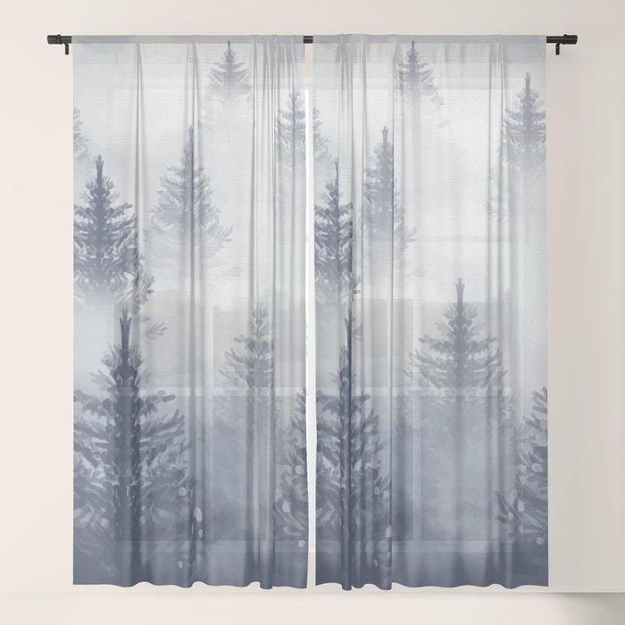 Foggy Forest 2 Window Curtain Gallery Image 17