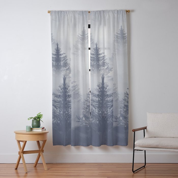 Foggy Forest 2 Window Curtain Gallery Image 9