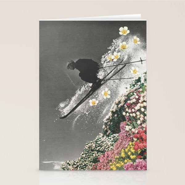 Spring Skiing Stationery Card Gallery Image 1