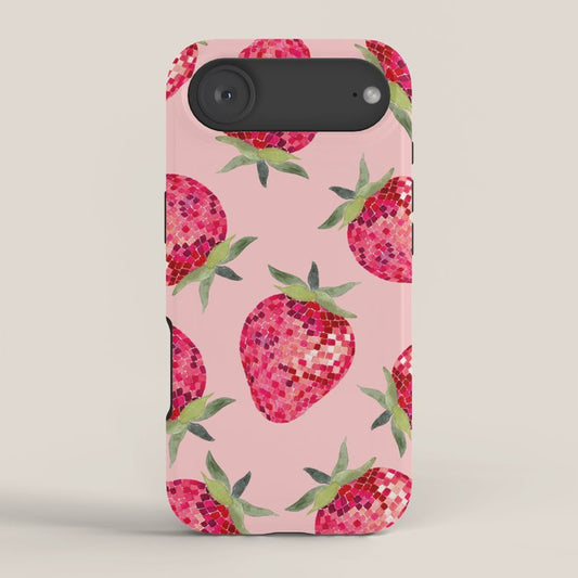Disco Ball Strawberry iPhone Case Gallery Image 2