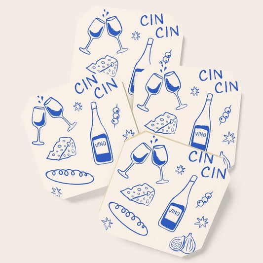 Wine and Cheese. Cheers Coaster Gallery Image 1