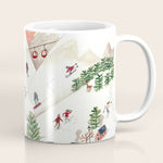Skiing in snow mountains Coffee Mug Gallery Image 1
