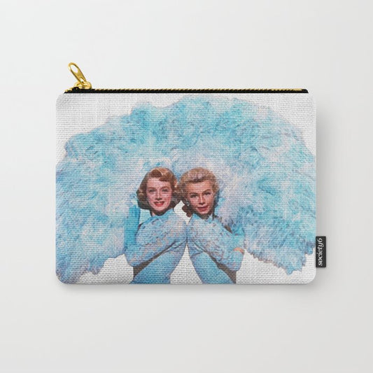 Sisters - White Christmas - Watercolor Carry All Pouch Gallery Image 1
