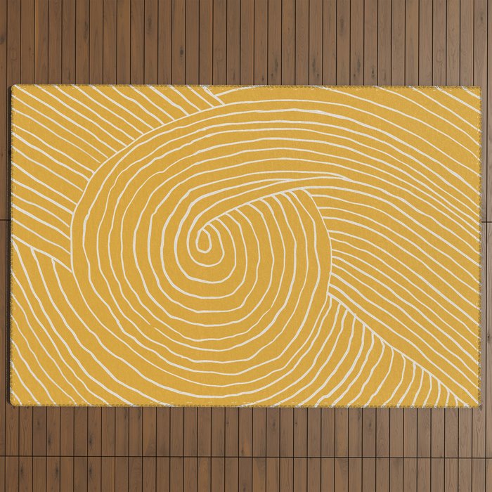 Strokes 02: Tulip Yellow Edition Outdoor Rug Gallery Image 4