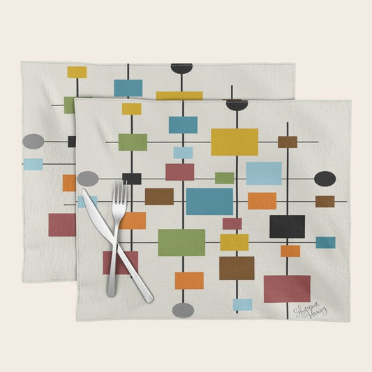 Mid-Century Modern Art 1.3 Placemat Gallery Image 1