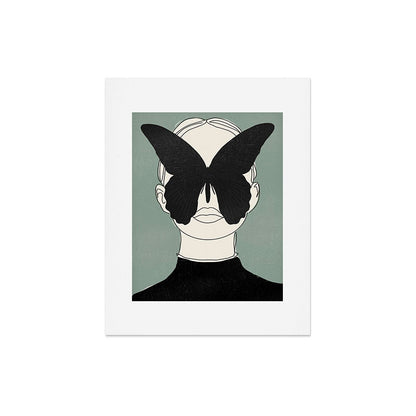 BLACK BUTTERFLY Line Drawing Art Print Gallery Image 5