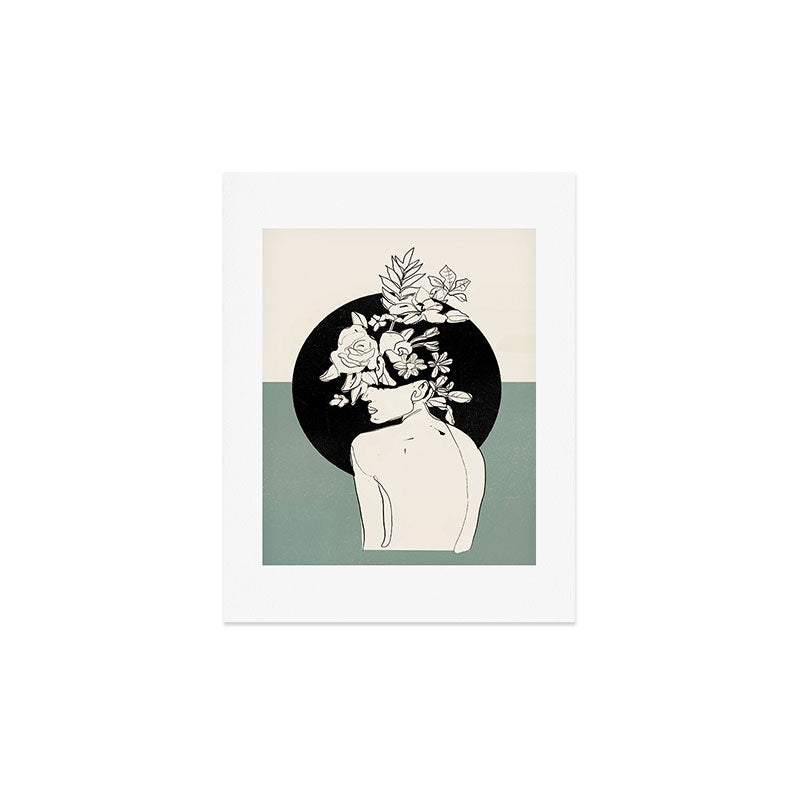 Bloom 8 Line Drawing Art Print Gallery Image 2