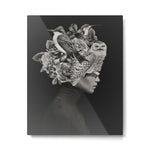 Lady with Birds(portrait) Metal Print Gallery Image 1