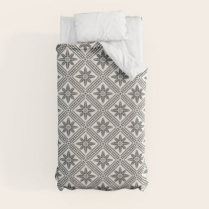 TAZA STAR TILE GREY Duvet Cover Gallery Image 4