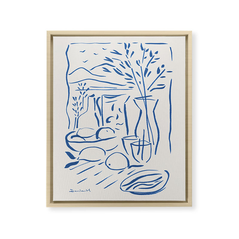 Mediterranean View Framed Canvas Print Gallery Image 15