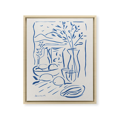 Mediterranean View Framed Canvas Print Gallery Image 15