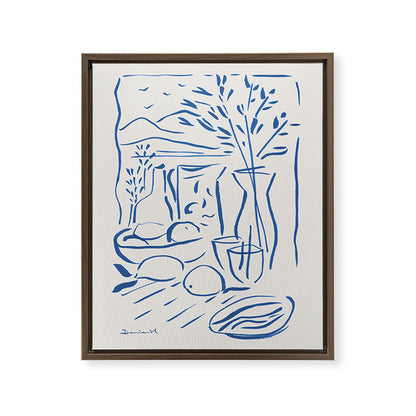 Mediterranean View Framed Canvas Print Gallery Image 11