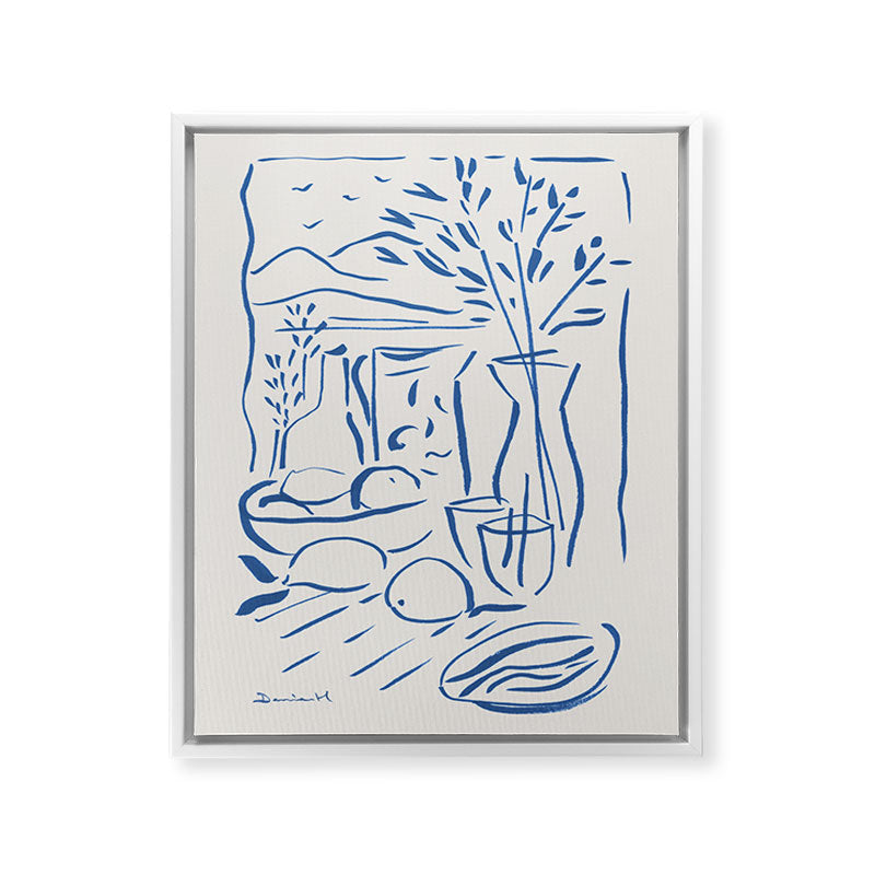 Mediterranean View Framed Canvas Print Gallery Image 23