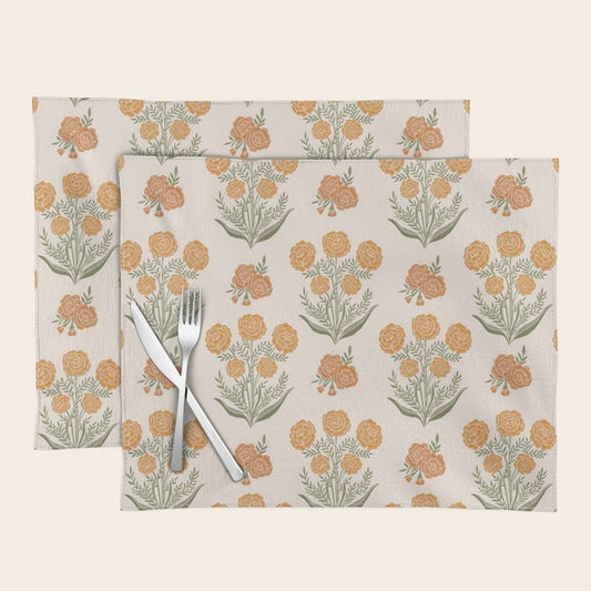 Marigold Block Print Placemat Gallery Image 2
