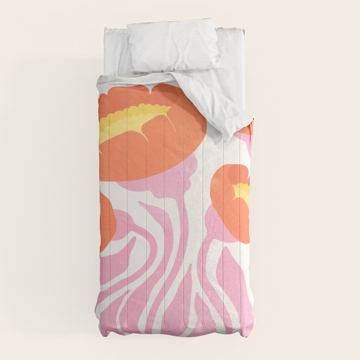 Coral Cosmos: Les Fleurs | Flower Market 05 | Spring Summer 23 Comforter Gallery Image 10