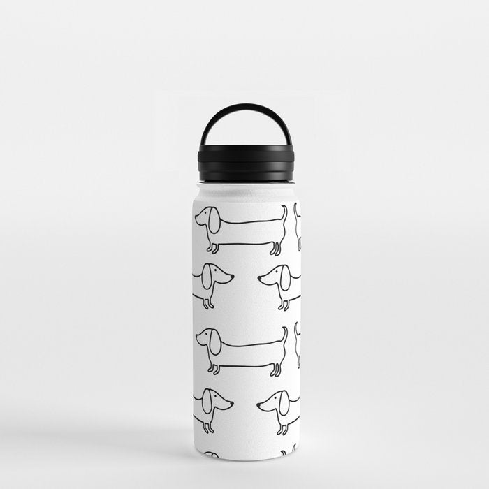 Dachshund in black-white Water Bottle Gallery Image 3