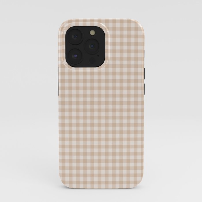 Gingham Plaid Pattern - Warm Neutral Tan iPhone Case Gallery Image 39